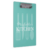 炊事用具のプリントが付いているカスタムなレシピのホールダー クリップボード (右)