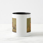 炊事用具の静物画、大がま マグカップ (中央)