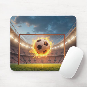 炎々たるサッカーボール マウスパッド