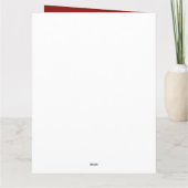 炎おもしろいの記念日に赤いロマンチックな蛾 カード (裏面)