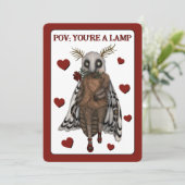 炎おもしろいの記念日に赤いロマンチックな蛾 シーズンカード (スタンド正面)