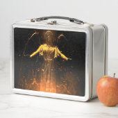 炎から立ち上がる メタルランチボックス (インサイチュ)