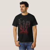炎から立ち昇る骸骨 Tシャツ (正面フル)