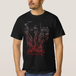 炎から立ち昇る骸骨 Tシャツ