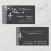 炎が付いているイースター宗教キリスト教の十字 名刺 (正面/裏面)