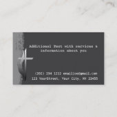 炎が付いているイースター宗教キリスト教の十字 名刺 (裏面)