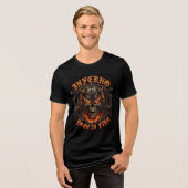 炎が生んだ地獄 トライブレンドTシャツ (正面全面)