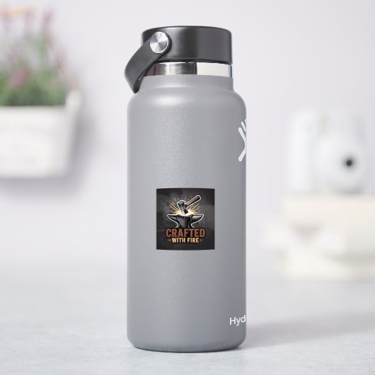 炎で作り上げた - 田舎風のクラフトステッカー シール (HydroFlask)