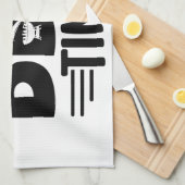 炎で焼いた喜び キッチンタオル (四つ折り)