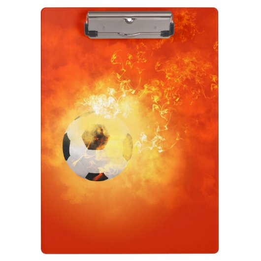炎との飛んでいるなサッカー クリップボード (正面)