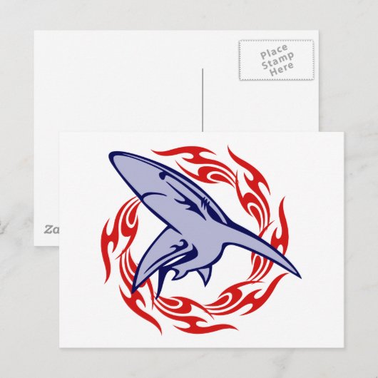 炎とサメ ポストカード (正面/裏面)