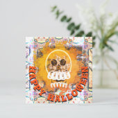 炎とフレーム ハッピーハロウィンスカル シーズンカード (スタンド正面)