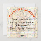 炎とフレーム ハッピーハロウィンスカル シーズンカード (裏面)