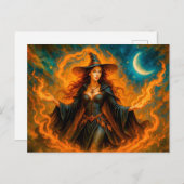 炎と三日月を纏う魔女 シーズンポストカード (正面/裏面)