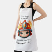 炎と幸せな消防士マスコット エプロン (インサイチュ)