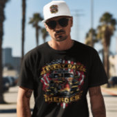 炎と戦う消防士 Tシャツ