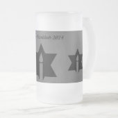 炎と星 –  フロストグラスビールジョッキ (正面右)