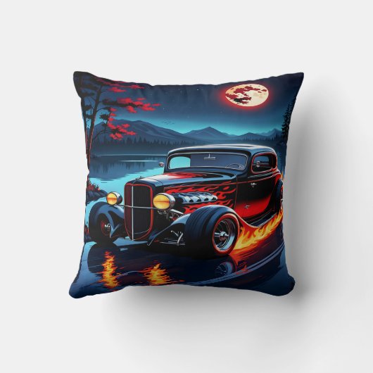 炎と月光がクラシックに舞う改造 クッション (裏面)