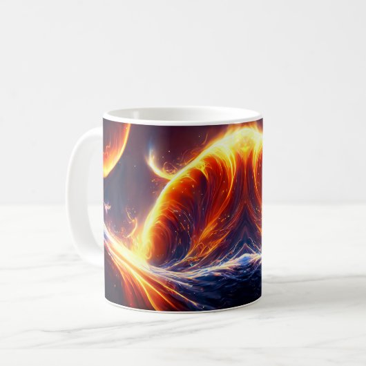 炎と水と宇宙 コーヒーマグカップ (正面左)
