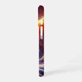 炎と水と宇宙 iPhone 16ケース (左側面)