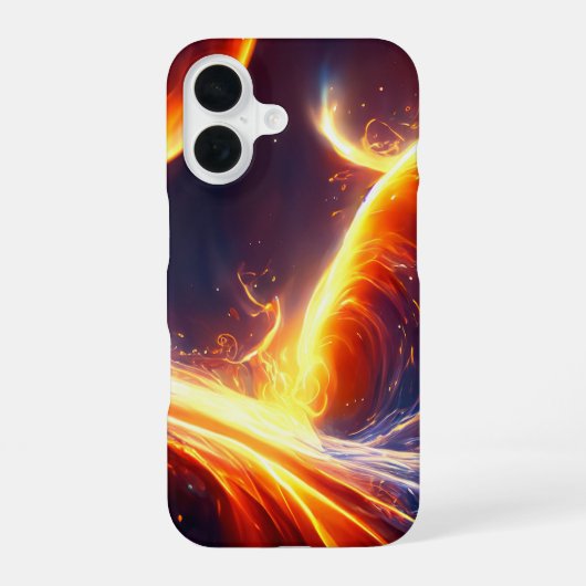 炎と水と宇宙 iPhone 16ケース (裏面)
