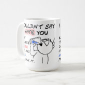 炎と水の面白いマグカップ コーヒーマグカップ (正面左)