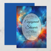 炎と氷のスターライト・フュージョンエンゲージメントシャワー 招待状 (正面/裏面)