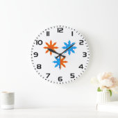 炎と氷の八芒星 ラージ壁時計 (ホーム)