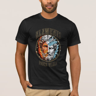 炎と氷の力 内なる力の彫像 Tシャツ