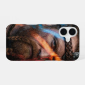 炎と氷の戦士 - iPhone 16 保護ケース 16ケース (裏面横)
