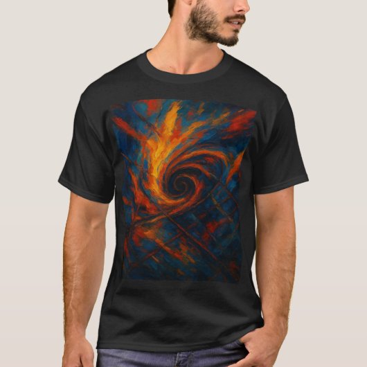 炎と沈黙の渦 Tシャツ (正面)