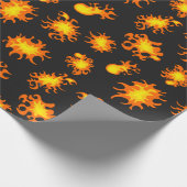 炎と火球を黒に ラッピングペーパー (角)