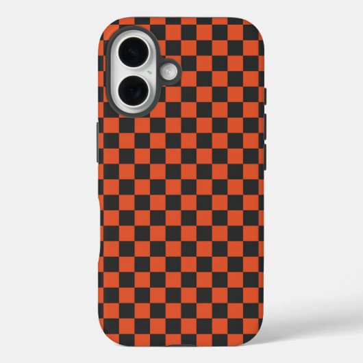 炎と灰色の市松模様 Case-Mate iPhoneケース (裏面)
