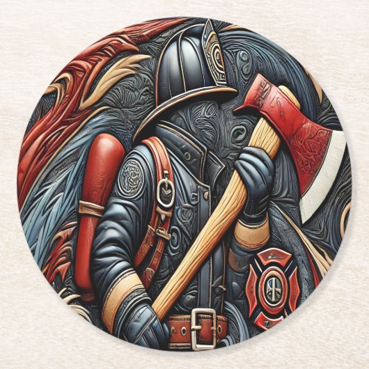 炎と芸術性を通して勇気を作り出す ラウンドペーパーコースター (正面)