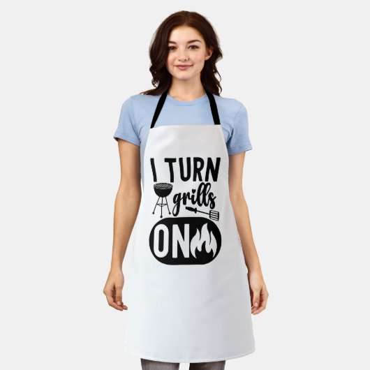 炎と風味：料理の情熱 エプロン (着用した状態)