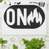 炎と風味：料理の情熱 キッチンタオル (折り畳み)