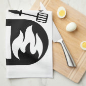 炎と風味：料理の情熱 キッチンタオル (四つ折り)
