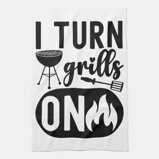 炎と風味：料理の情熱 キッチンタオル (縦)