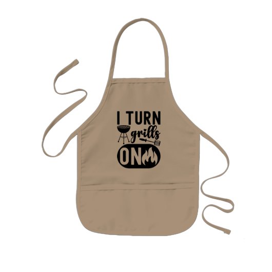 炎と風味：料理の情熱 子供用エプロン (正面)