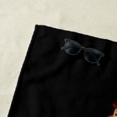 炎にあてられたギター ビーチタオル (インサイチュ)