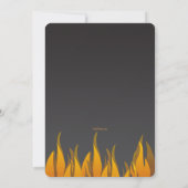 炎によって焼かれるハンバーガーの招待状 招待状 (裏面)