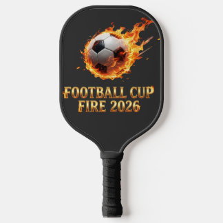炎に包まれたサッカーボール 2026 ワールドカップ ピックルボールラケット