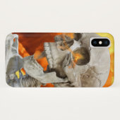 炎に包まれたスケルトン Case-Mate iPhoneケース (裏面(横))