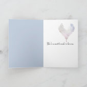 炎に包まれた新婚カップルのマッチスティック カード (内部)