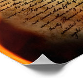 炎に包まれた米国憲法 ポスター (角)