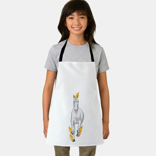 炎に包まれた馬 エプロン (インサイチュ)
