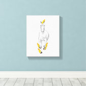 炎に包まれた馬 キャンバスプリント (インサイチュ (ウッドフロア))