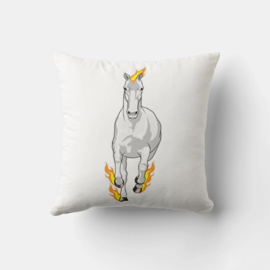 炎に包まれた馬 クッション (裏面)