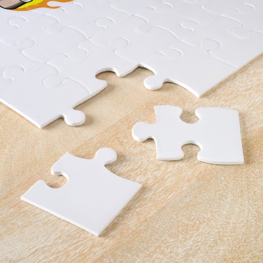 炎に包まれた馬 ジグソーパズル (側面)