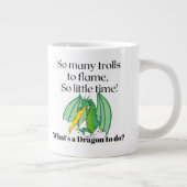 炎に多くのトロール – snarky dragon ジャンボコーヒーマグカップ (右)